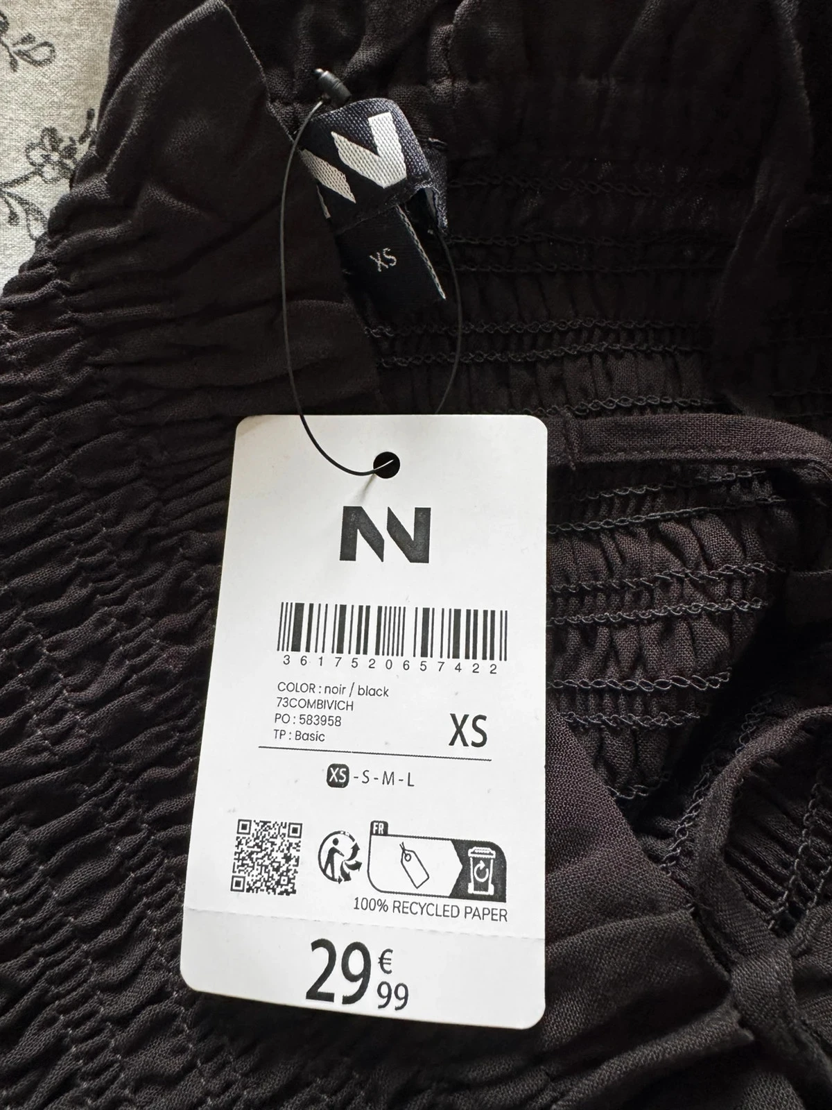 Lange en lichte zwarte jumpsuit maat XS Jennyfer – photo 2